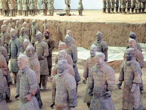 兵马俑游客羽绒服的毛都挤出来了