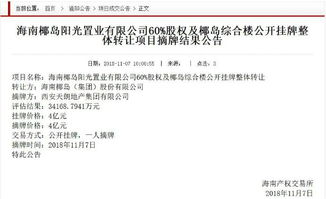 有人起拍价1元拿下江苏一公司80%股权