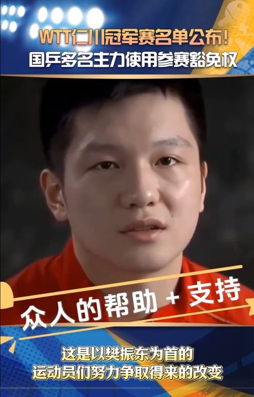 国乒多名主力使用参赛豁免权