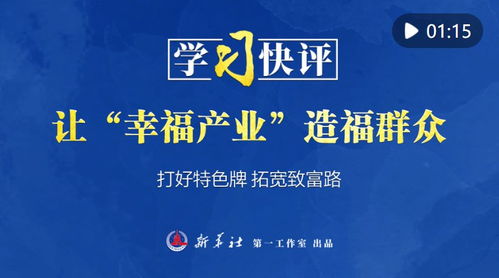 让“幸福产业”造福群众